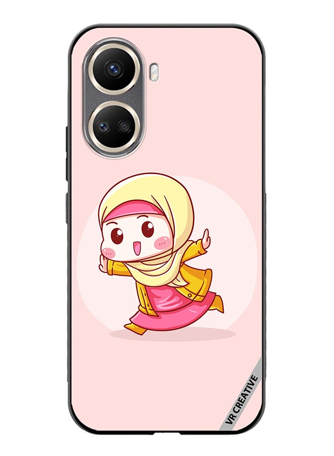 VR CREATIVE Protective Case Cover For Huawei Nova 10 SE Cute Lady In Hijab Design Multicolour - Image 1
