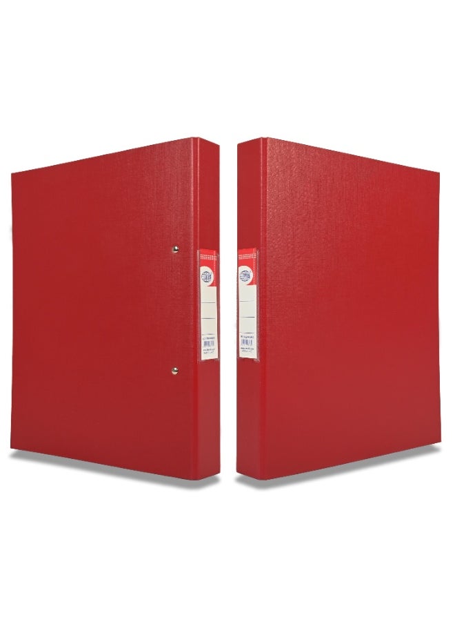 FIS PP Ring Binder, A4 Size(210x297), 2[O]Ring Type, 25mm Ring Size, 42mm Spine Size with PVC Pocket in Spine for Label Design, Packet of 10 Pieces Per Box, Maroon Color-FSBDPPA4MR10  - Image 2
