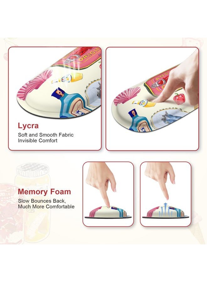 iCasso Ergonomic Mouse Pad, Keyboard Wrist Rest, Memory Foam Mousepad with Wrist Support, Easy Typing and Relieve Wrist Pain Keyboard Pad for Computer(Watercolor Stickers) - Image 4