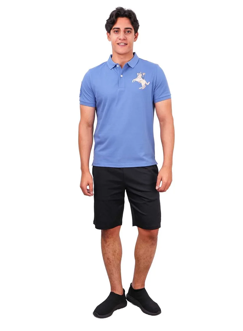 GIORDANO Men's Slim Fit Cotton Short Sleeve Napoleon Polo