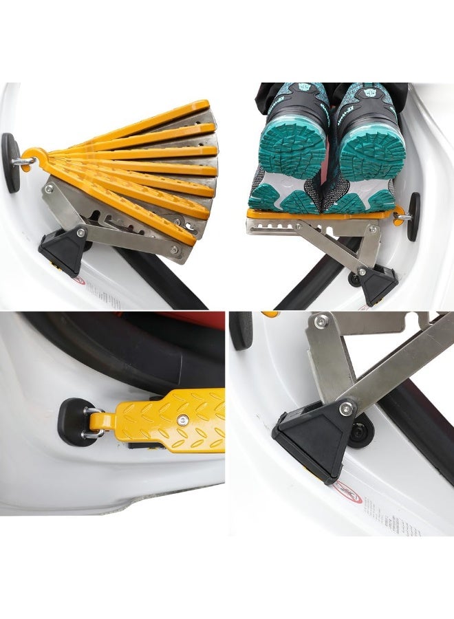Car Door Step, Universal Fit Car Roof Access, Multi-Foldable Aluminum Alloy Roof Rack Car Step, Adjustable Stand Pedal for Door Latch, Supports Both Feet, fits Most Cars, SUV, Trucks - Image 5