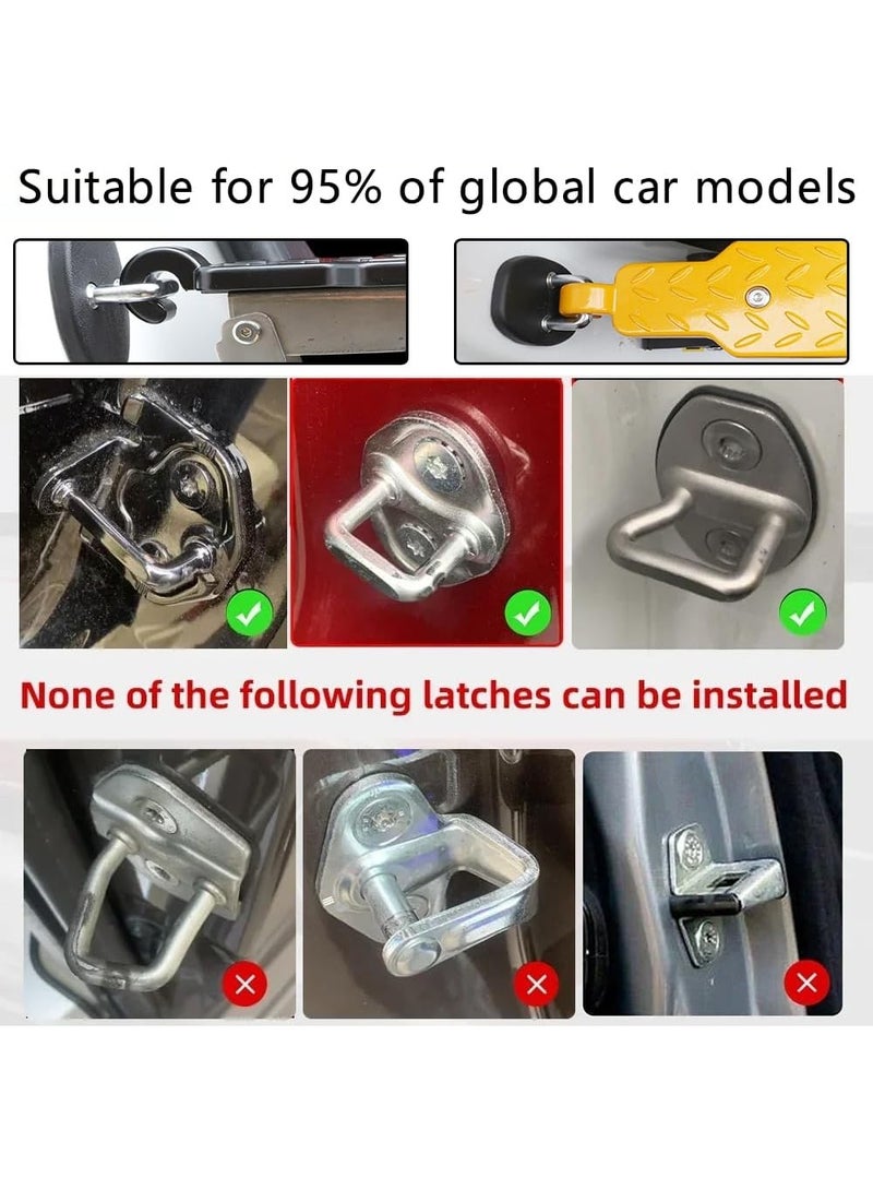 Car Door Step, Universal Fit Car Roof Access, Multi-Foldable Aluminum Alloy Roof Rack Car Step, Adjustable Stand Pedal for Door Latch, Supports Both Feet, fits Most Cars, SUV, Trucks - Image 2