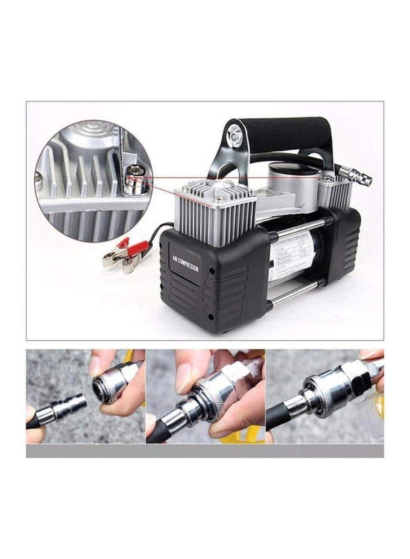 Heavy Duty Double Cylinder Tire Inflator, Portable Air Compressor for Car, 150 PSI Tyre Air Pump with LED Light, Digital Pressure Gauge, Ideal for SUV, Off-Road, Trucks - Image 4