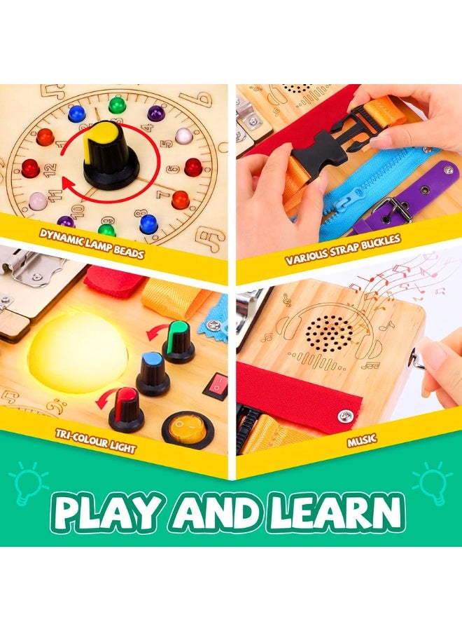 Chase Up Busy Board,Montessori Toys for 1-3 Years Old, Wooden Toddler Toys, Sensory Travel Toys, Ideal Gift for 1+ Year Old Boys (Busy Board Plus V2) - Image 4