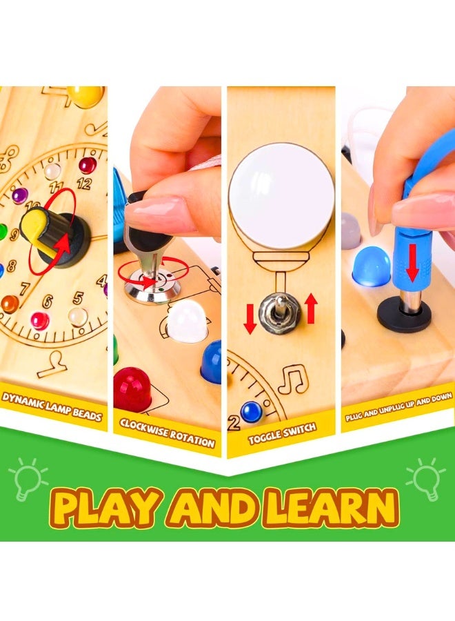 Chase Up Busy Board,Montessori Toys for 1-3 Years Old, Wooden Toddler Toys, Sensory Travel Toys, Ideal Gift for 1+ Year Old Boys (Busy Board Plus V2) - Image 3