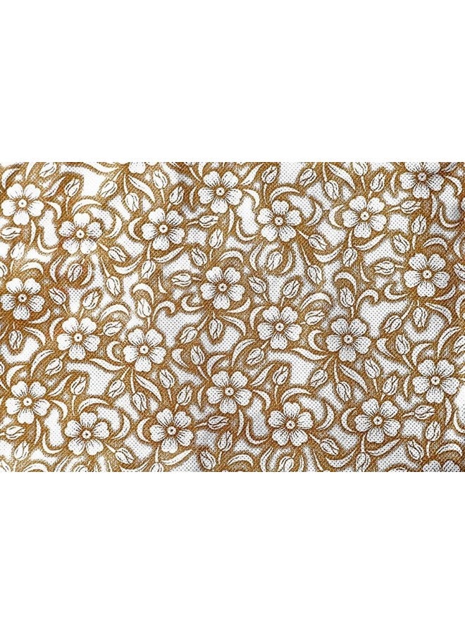 Acnos® Premium Brand Metalic Gold Design White Chain 12 Piece Non Woven Large Size Saree Cloth Cover Set Pack Of 12 Gold and White - Image 2