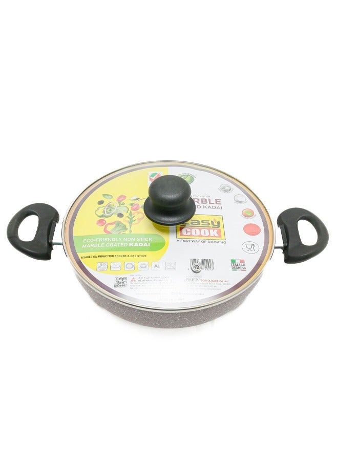 Easy Cook Marble Coated Kadai | Scratch-Resistant Cooking Pan for Versatile Cooking - Image 3