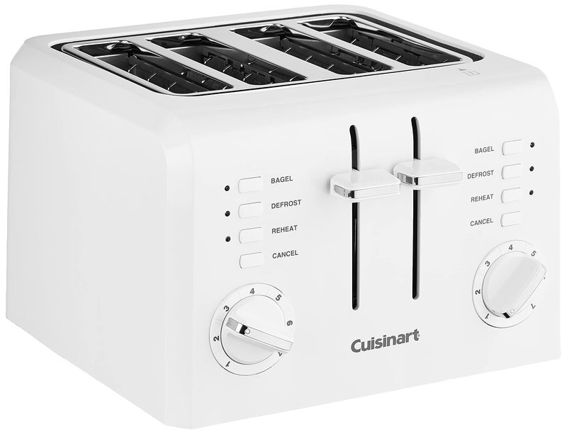 Cuisinart CPT-142P1 4-Slice Compact Plastic Toaster, White - Image 1