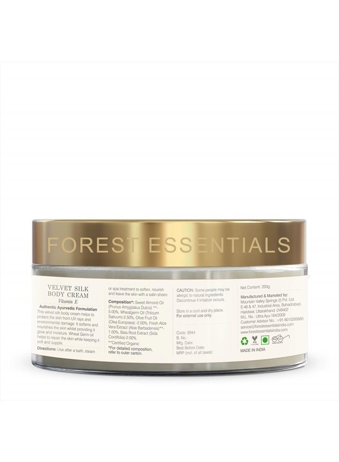 Forest Essentials Velvet Silk Body Cream Vitamin E - 200g - Image 3