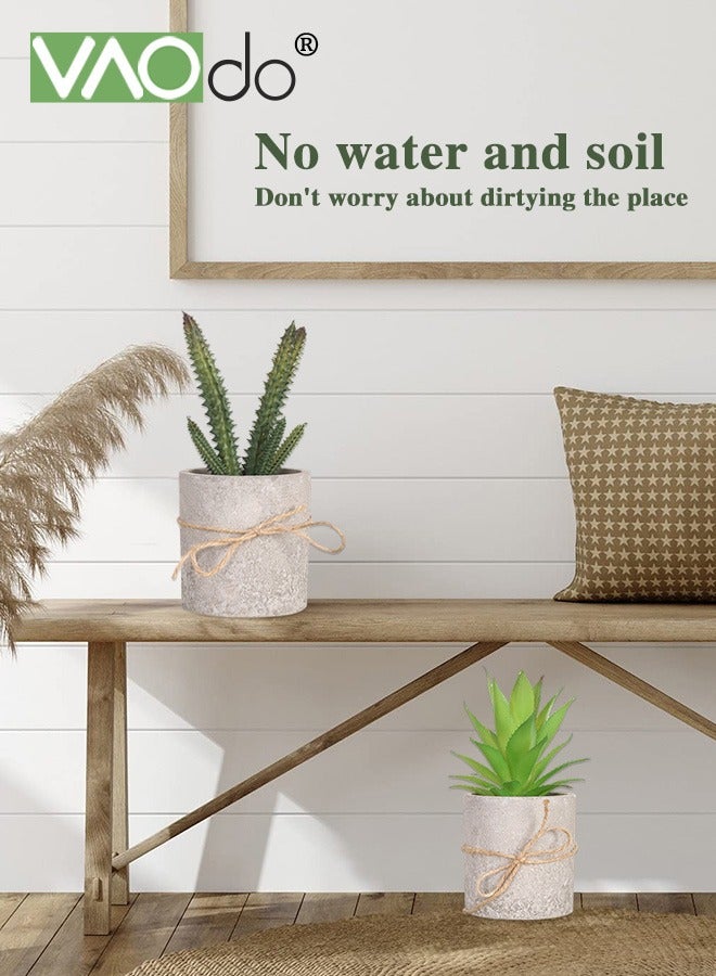 فاو دو 3 قطعة نباتات وهمية صغيرة أوكالبتوس بوعاء نباتات اصطناعية لرف مكتب المنزل الحمام غرفة المزرعة ديكور طاولة القهوة - Image 2