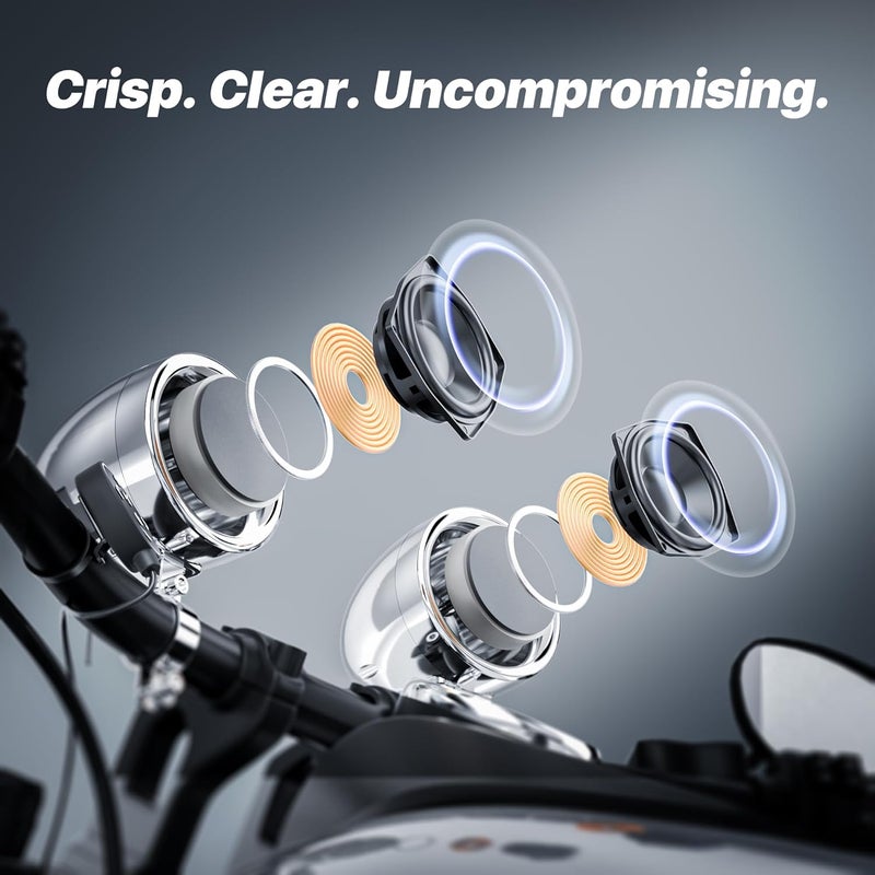 GoHawk TN4-R 4" Full Range Waterproof Bluetooth Motorcycle Stereo Speakers with Amplifier - Image 2