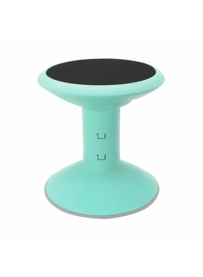 Storex Wiggle Stool – Active Flexible Seating for Classroom and Home Study, Adjustable 12-18 Inch Height, Teal (00306U01C) - Image 1