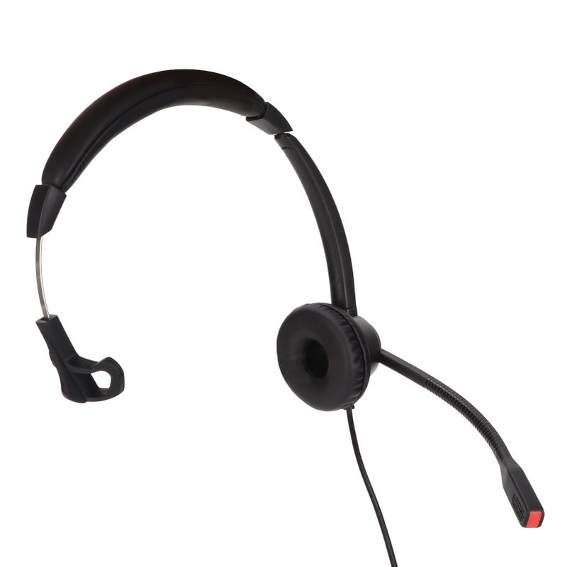 RJ9 Telephone Headset Noise Cancelling Unilateral Corded Business Headphone with Mic for Landline Customer Service - Image 1
