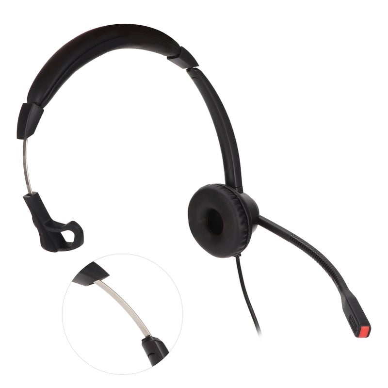 RJ9 Telephone Headset Noise Cancelling Unilateral Corded Business Headphone with Mic for Landline Customer Service - Image 4
