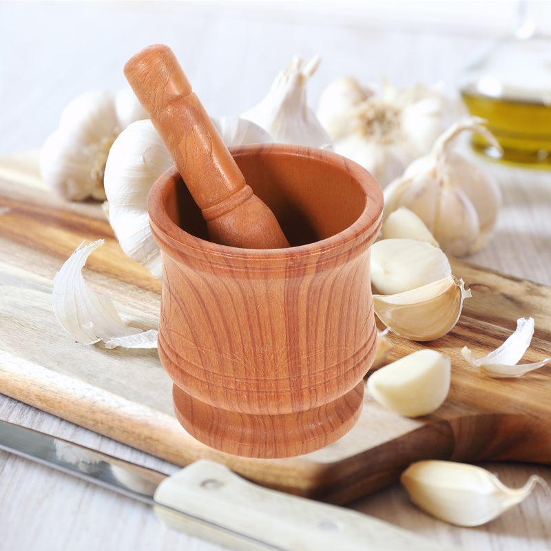 1 Set of Pestle Grind Spices Home Herbs Crush Garlic Bowl Set - Image 3