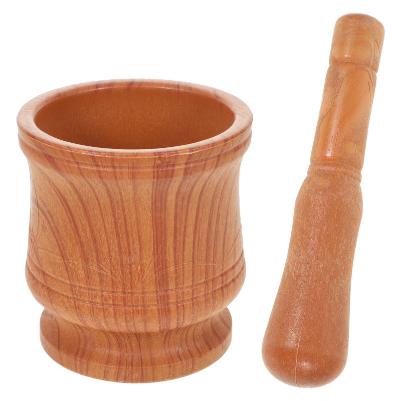 1 Set of Pestle Grind Spices Home Herbs Crush Garlic Bowl Set - Image 2