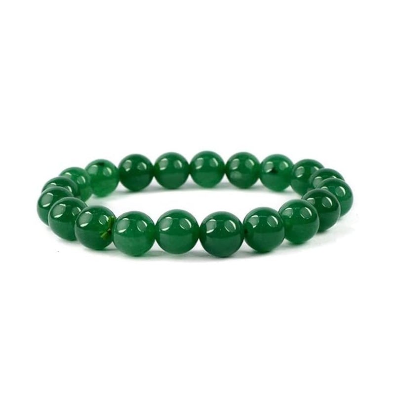 CRUSSTIQUE GOLD Green Aventurine Bracelet, Natural Stone Beads Jewelry for Healing, Balance, and Positive Energy, Adjustable Wrist Accessory for Men and Women - Image 1
