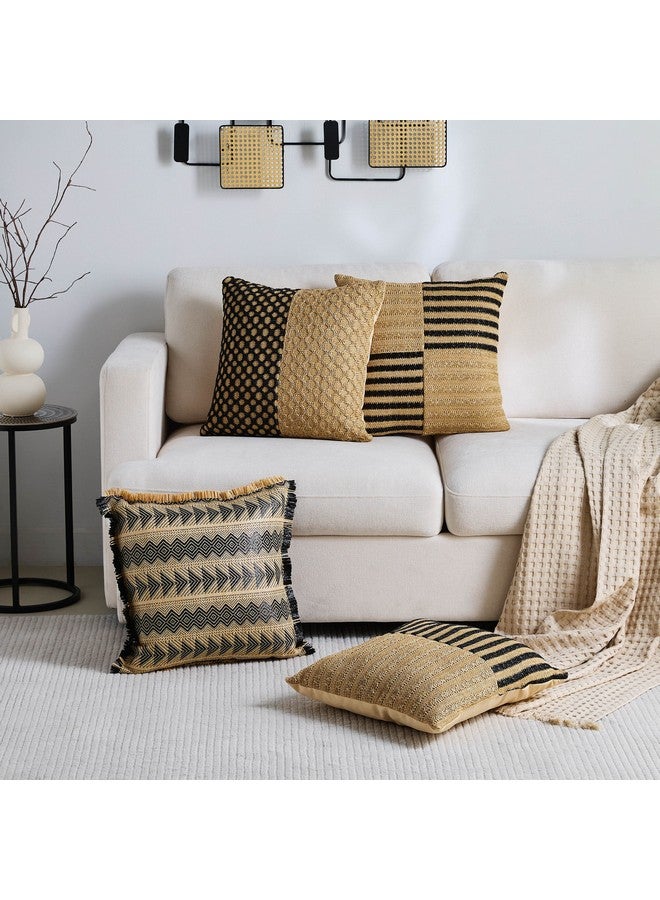 Home Box Sunshade Cut Stripe Filled Cushion 45 x 45 cm  - Image 4