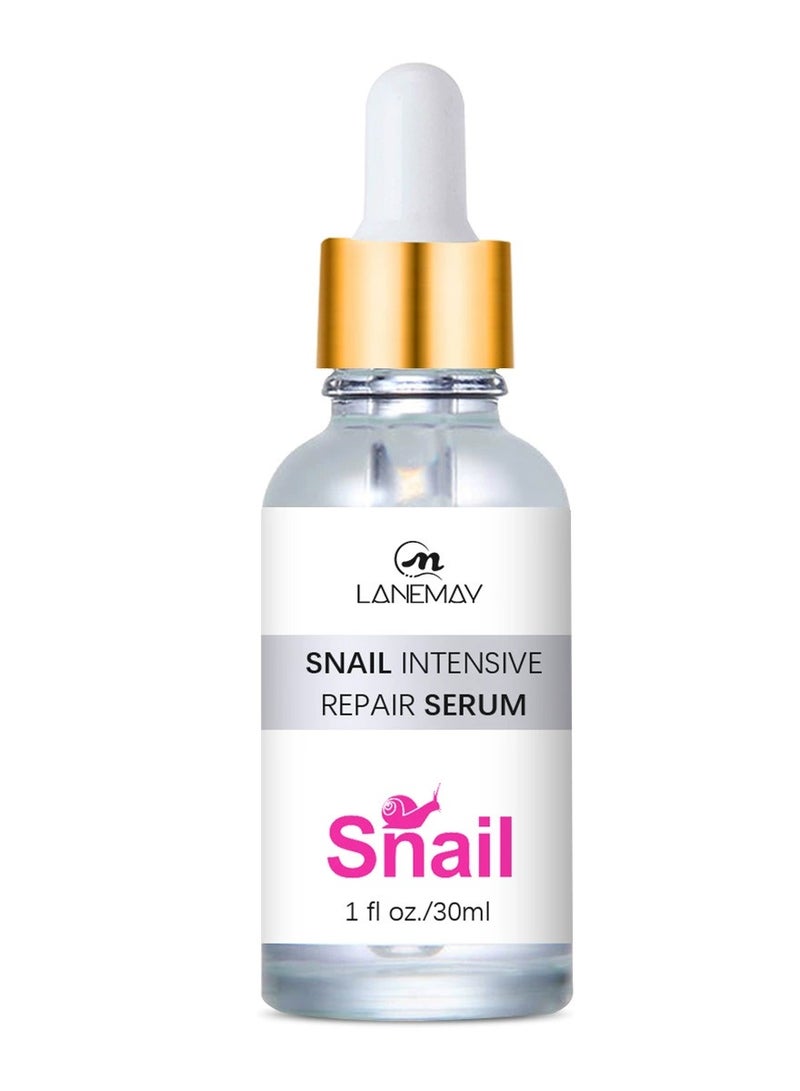 LANEMAY Snail Essence Facial Serum Hydrating Nourishing Firming Anti Wrinkle Brightening Dark Spots - Image 2