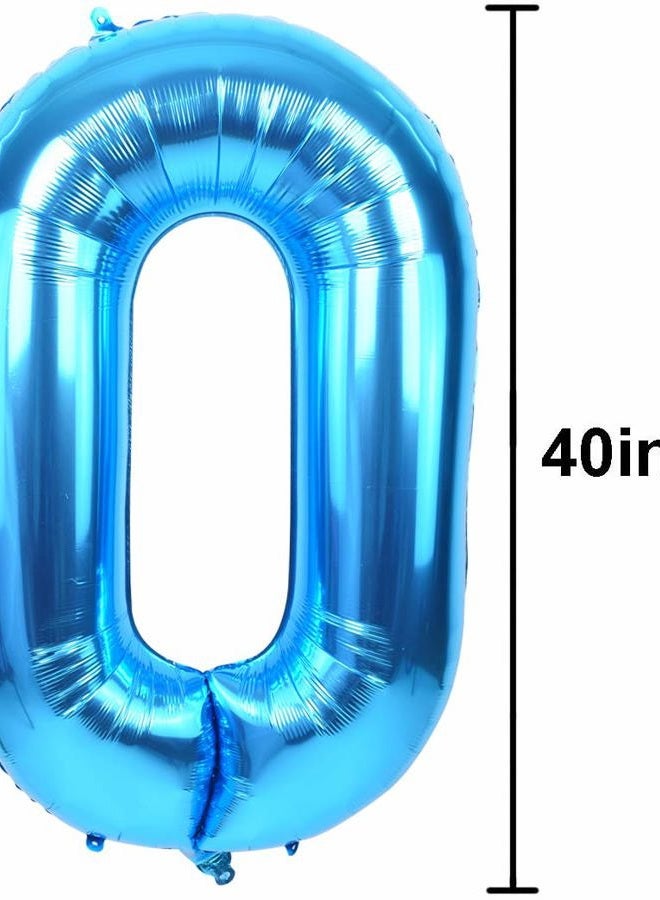 TONIFUL 40 Inch Blue Large Numbers Balloon 0-9(Number 1) Birthday Party Decoration,Foil Mylar Big Number Balloon Digital 1 for Birthday Party,Wedding, Bridal Shower Engagement Photo Shoot, Anniversary - Image 2