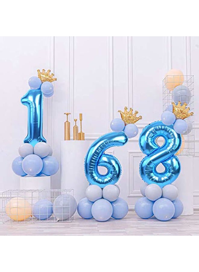 TONIFUL 40 Inch Blue Large Numbers Balloon 0-9(Number 1) Birthday Party Decoration,Foil Mylar Big Number Balloon Digital 1 for Birthday Party,Wedding, Bridal Shower Engagement Photo Shoot, Anniversary - Image 4