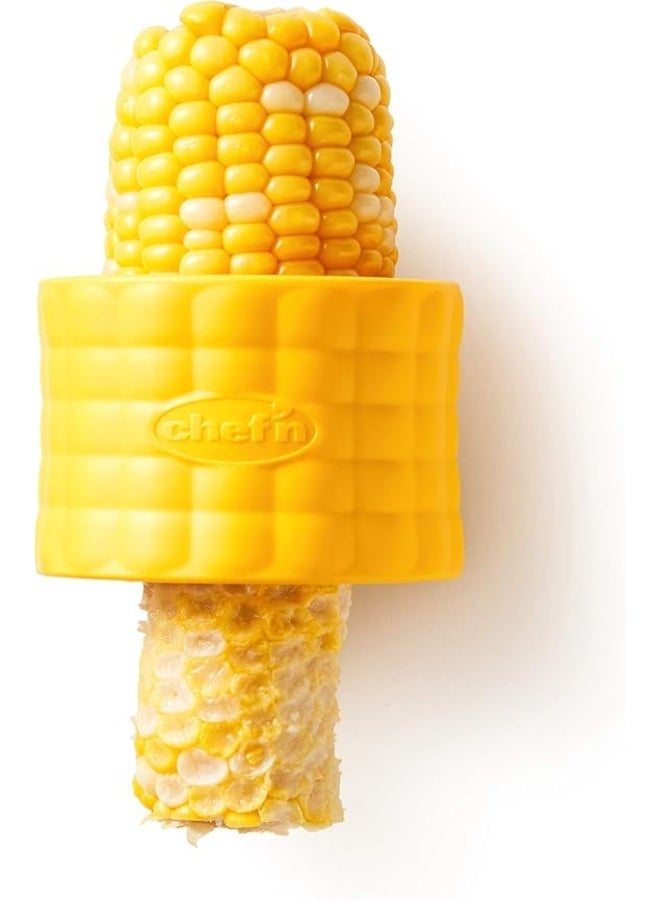 Chef'n Cob Corn Stripper, Sweetcorn Kernel Remover Tool, Yellow, 7 x 5 cm - Image 4
