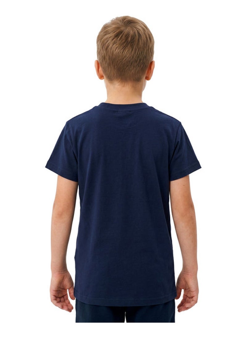 Andora Printed Pattern Short Sleeves Boys T-Shirt - Navy Blue - Image 2