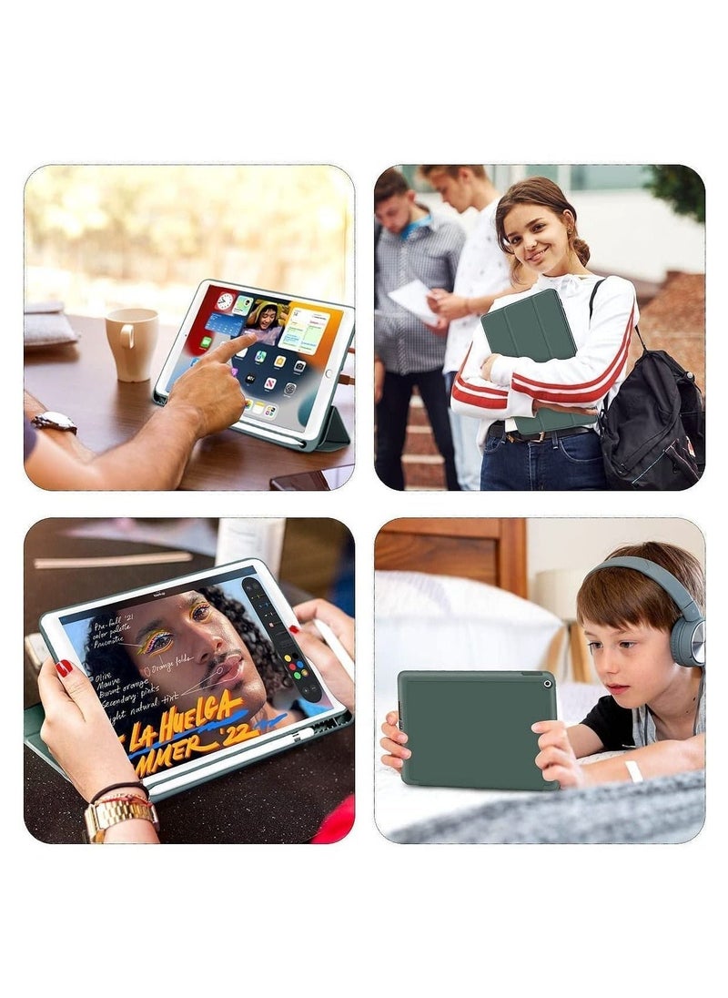 iPad 9th/8th/7th Generation case (2021/2020/2019) iPad 10.2-Inch Case with Pencil Holder [Sleep/Wake] Slim Soft TPU Back Smart Magnetic Stand Protective Cover Cases - Image 5