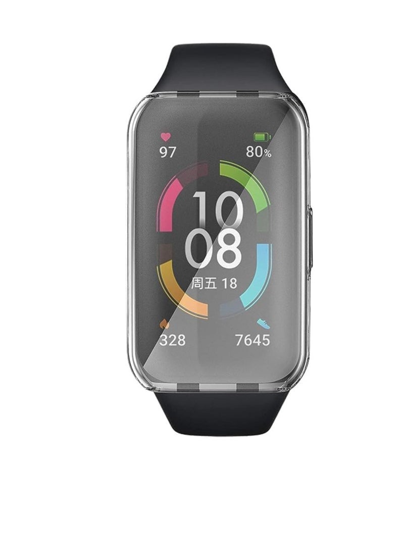 Soft Case for Huawei Band 7 / Honor Band 7 Silicone TPU Full Screen Protector Case Cover (Clear) - Image 1