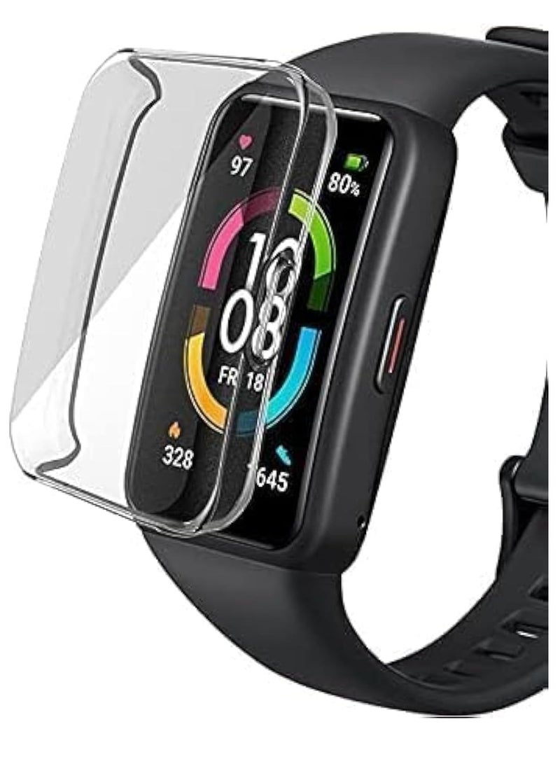 Soft Case for Huawei Band 7 / Honor Band 7 Silicone TPU Full Screen Protector Case Cover (Clear) - Image 4
