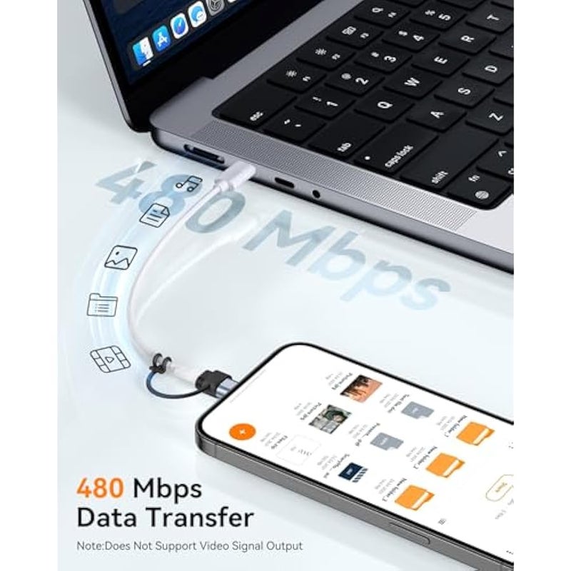 4 Pack Lightning to USB C Adapter for iPhone 15/16/16 Pro/16 Pro Max,for iPhone 16/15 Charger,16/15 Accessories,Fast Charging & Data Transfer,USB C Charger Connector Cable,Not for Audio/OTG - Image 3