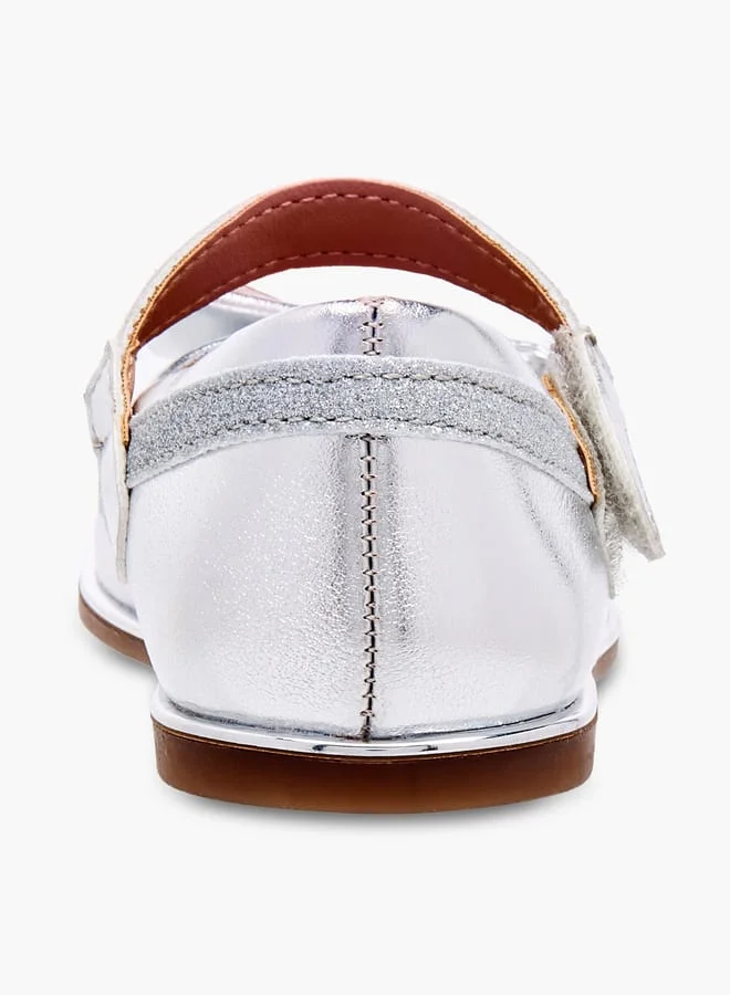 Barefeet Girls Bow Embellished Mary Jane Shoes with Hook and Loop Closure