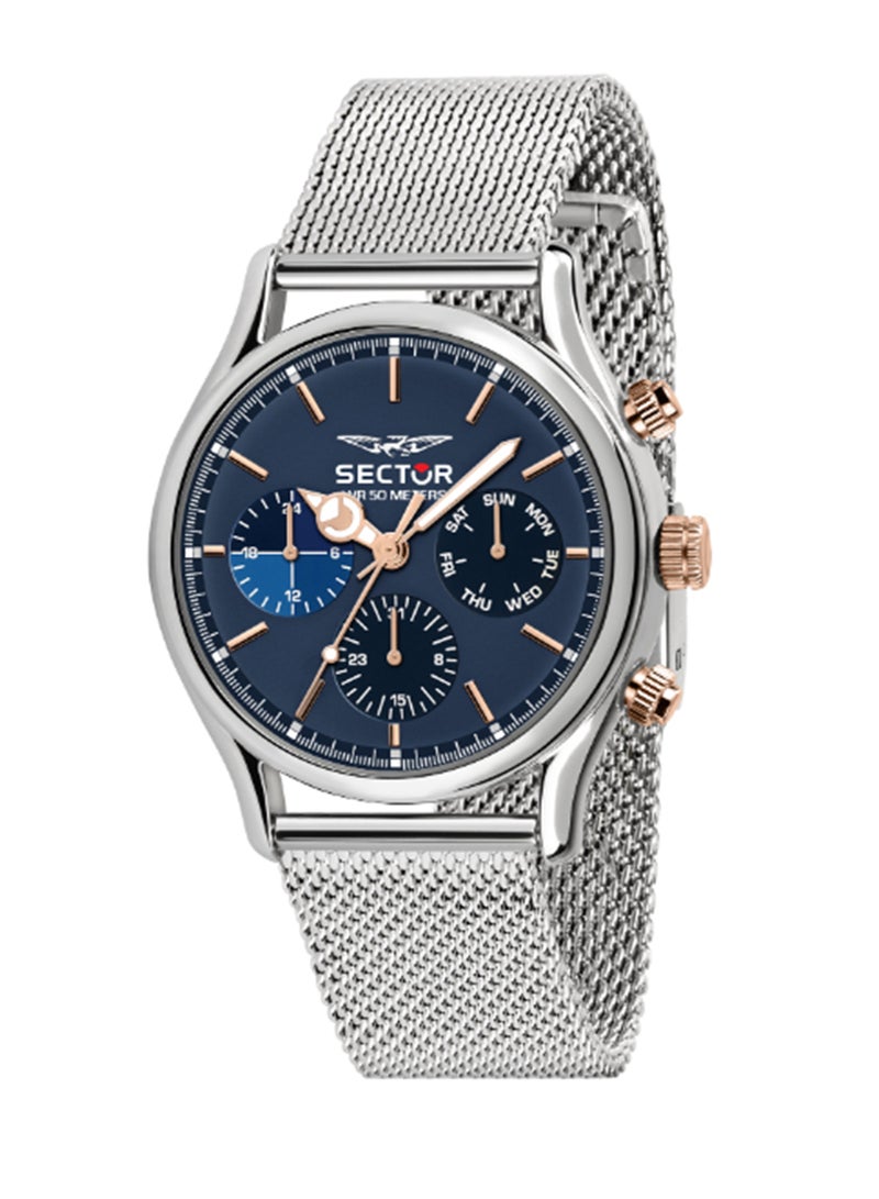 Sector 660 43MM MULT BLUE DIAL MESH BAND SS - Image 1