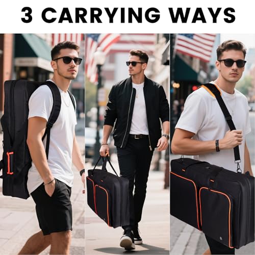 Timoxi DJ Controller Case for DDJ-FLX10/ 1000/REV7/REV5/800/ FLX6 AlphaTheta DDJ-GRV6 With Thick EVA Padding, Adjustable Shoulder Strap,Fits Up to 15.6" Laptops– Perfect for DJ and Music Producers - Image 3