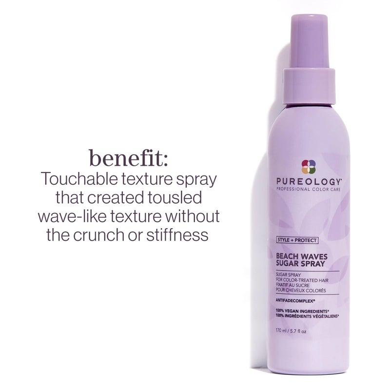 Pureology Style + Protect Beach Waves Sugar Spray For Color-Treated Hair - Adds Texture To Create Tousled Waves - Image 2