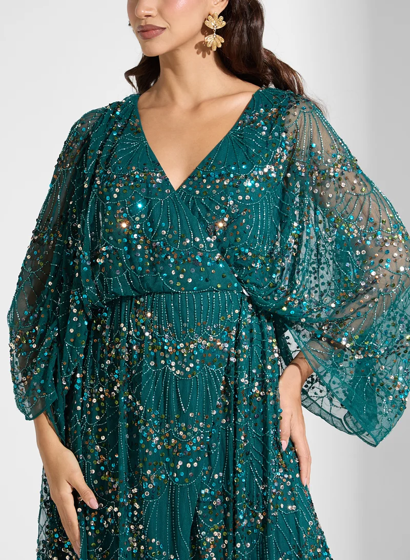 اميليا روز Sequin Embellished Dress