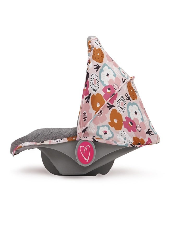 509 Crew: Melange Flora - 3-in-1 Doll Car Seat - Accessory for Dolls Up to 18", Portable Toy, Transforms to Lounge Seat, Retractable Canopy, Kids 3+ - Image 3