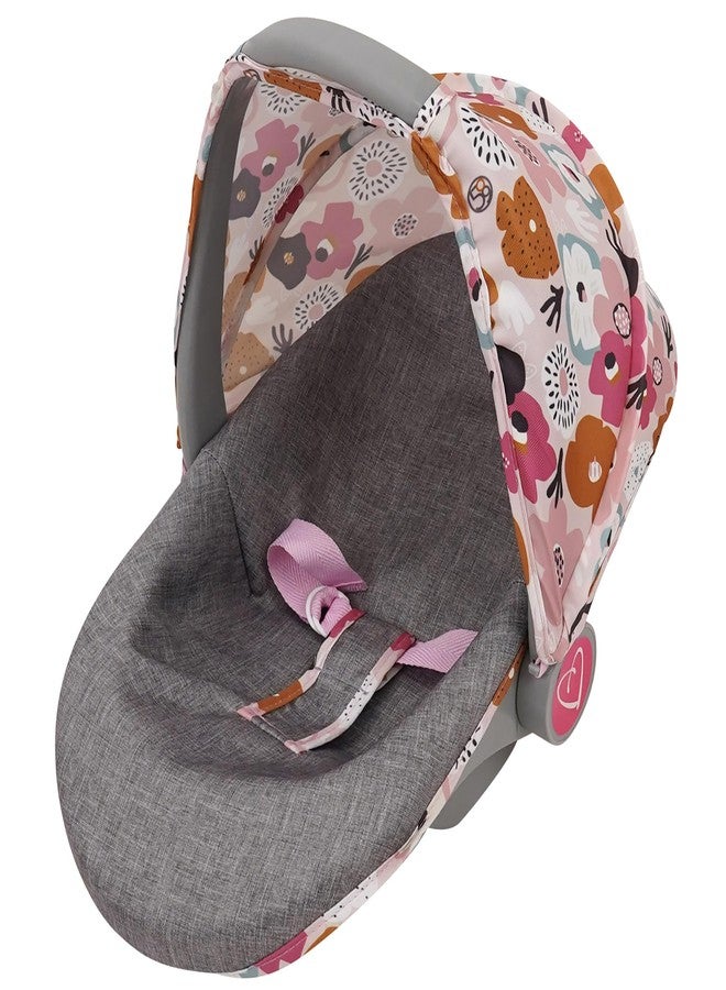 509 Crew: Melange Flora - 3-in-1 Doll Car Seat - Accessory for Dolls Up to 18", Portable Toy, Transforms to Lounge Seat, Retractable Canopy, Kids 3+ - Image 1