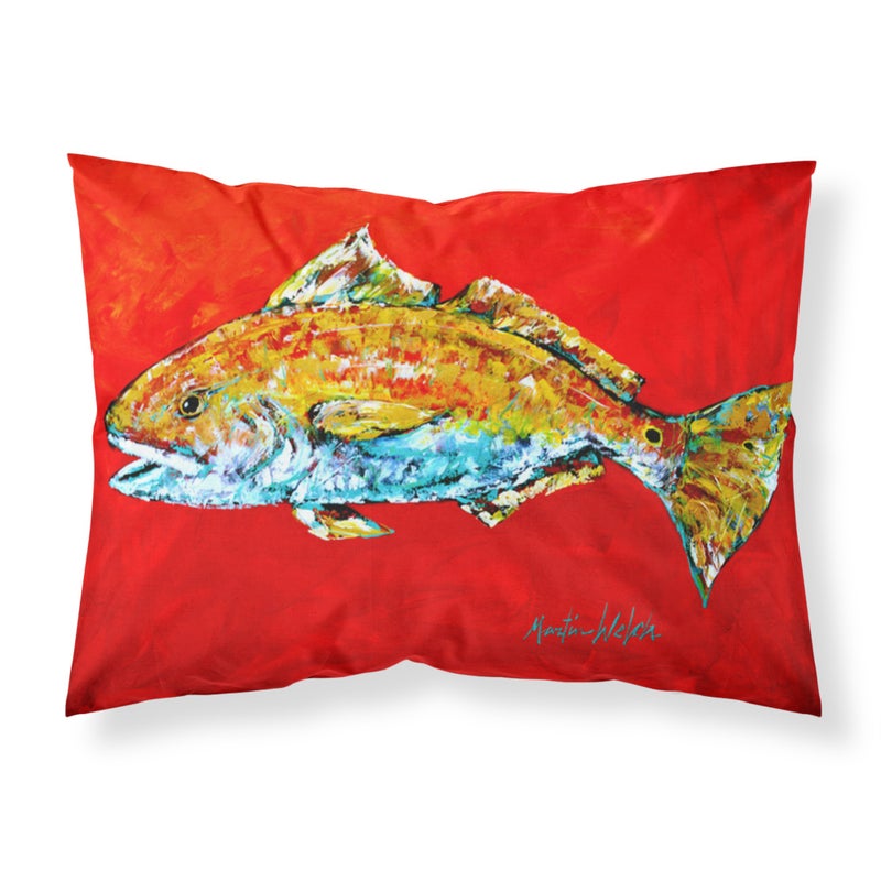 Caroline's Treasures ""Caroline's Treasures MW1111PW1216 Fish - Red Fish Red Head Canvas Fabric Decorative Pillow  Large  Multicolor"" - Image 4