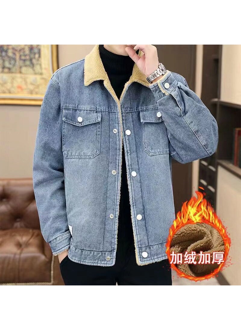 Winter Lambswool Denim Jacket Men Thick Casual Blue - pzsku/Z1D5B239F43DF75E098F9Z/45/_/1730880828/3aff949c-dad5-44e1-8f16-29fb0adbac1e