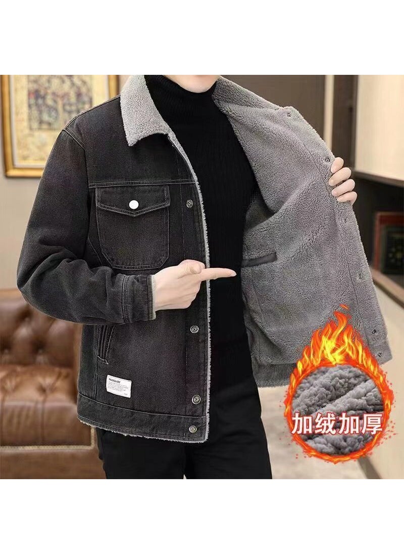 Winter Lambswool Denim Jacket Men Thick Casual Blue - pzsku/Z1D5B239F43DF75E098F9Z/45/_/1732185636/ab97068e-f6c7-48e5-ae01-c246b9d1251d