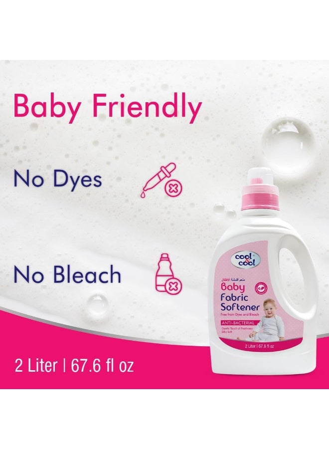 Cool & Cool Gentle Touch Baby Anti Bacterial Fabric Softener Dye & Bleach Free 2L - Image 3