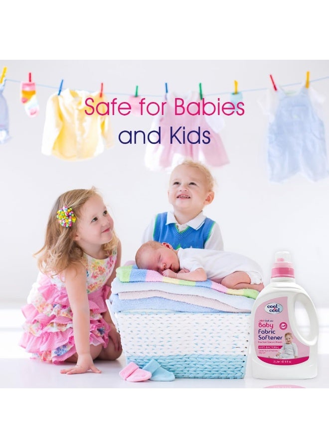 Cool & Cool Gentle Touch Baby Anti Bacterial Fabric Softener Dye & Bleach Free 2L - Image 5
