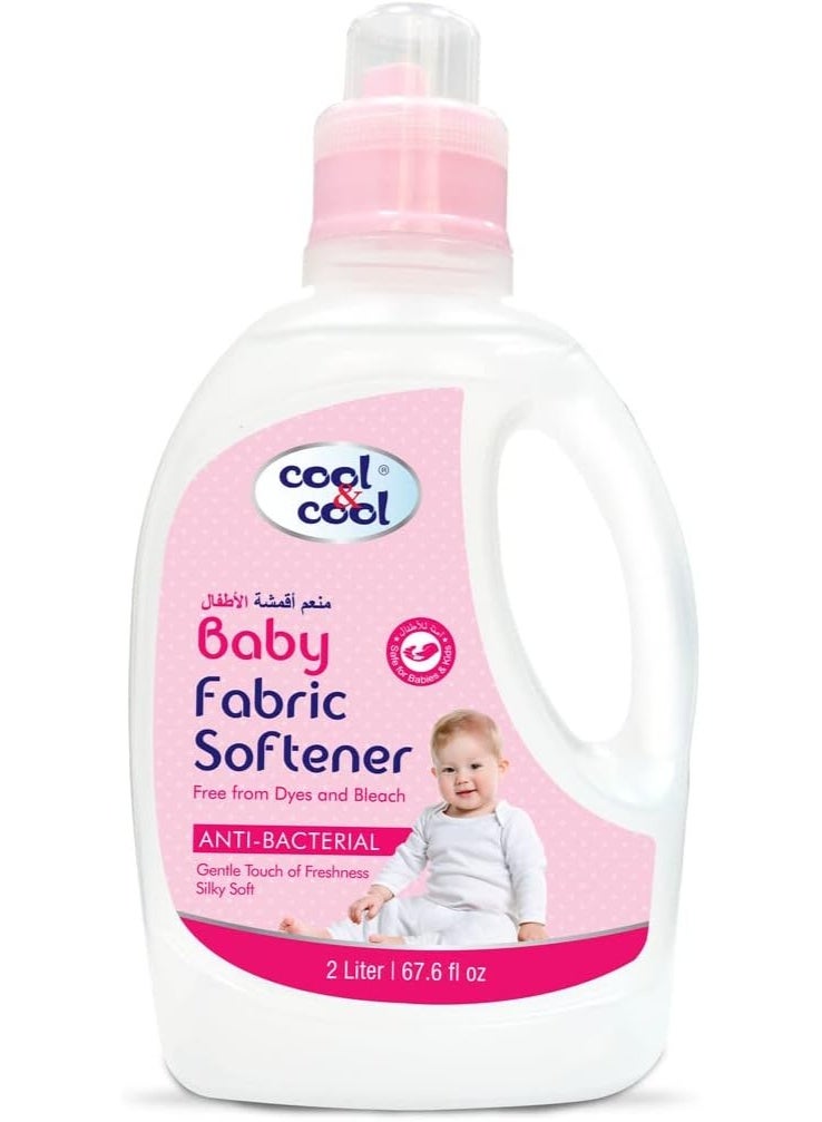 Cool & Cool Gentle Touch Baby Anti Bacterial Fabric Softener Dye & Bleach Free 2L - Image 1