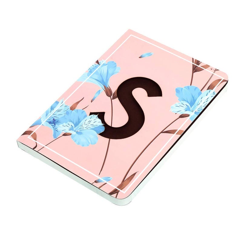 Doodle دفتر ملاحظات ناعم من Initial S للبنات والنساء (B6، 192 صفحة ذات تصميم موضوعي، 80 GSM) تصميم زهور - Image 1