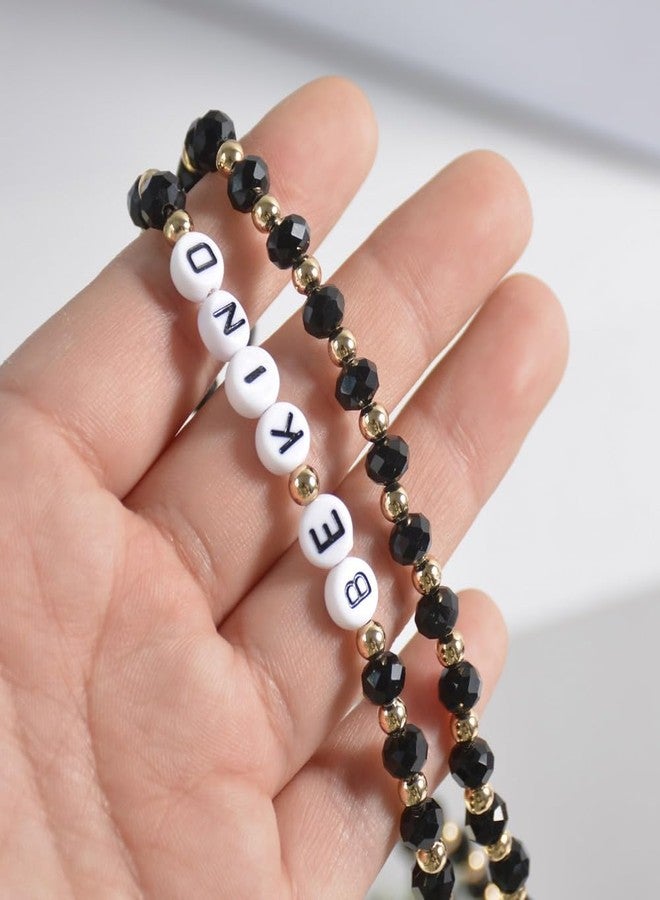 Lantintop 1 Pcs Teacher ID Badge Lanyards with Metal Clip丨Black and Clear Crystal Beads Lanyards for Teachers Nurse Doctors Students and Workers 19inch (Black -Be Kind) - Image 2