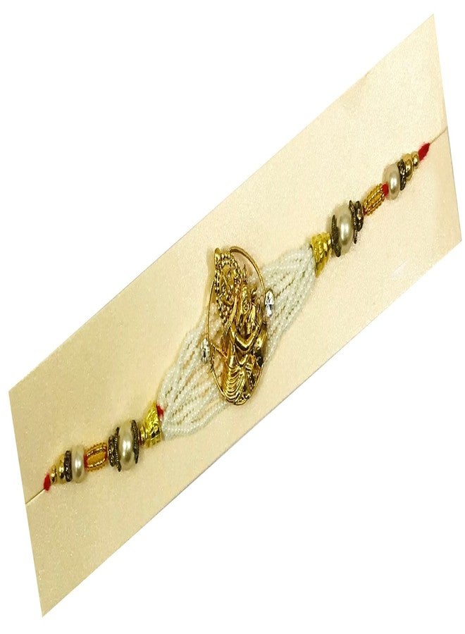 Evisha إيفيشا كريشنا بقرة مورتي حزام اللؤلؤ تصميم ثقيل راخي للأخ | كومبو-173 | راخي || مجموعة راخي || راخي للأخ || راخي للأخ وبهابي || كومبو راخي || بهية بهابهي راخي || هدايا راخي - Image 3