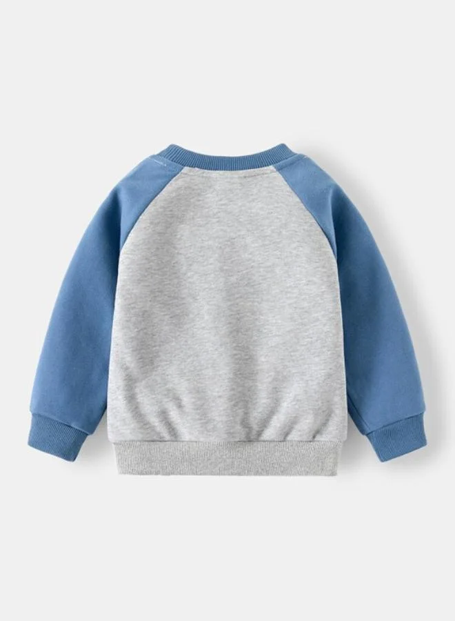 YUNIQEE Green Crew Neck Long Sleeve Printed Pullover With Track Pant
