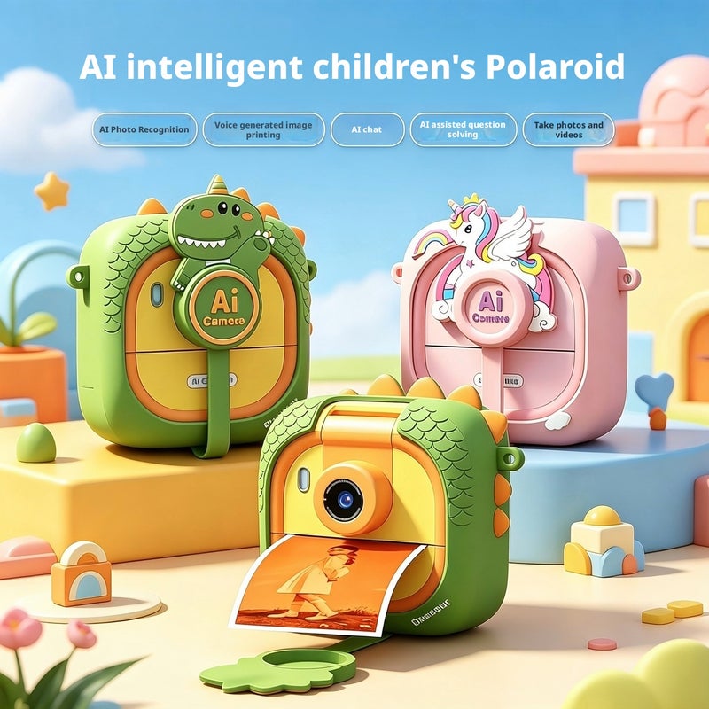 Smart AI Instant Camera for Kids, Can Take Photos and Print Color Photos, AI Learning Machine Toy, Children's Day Gift - Image 1