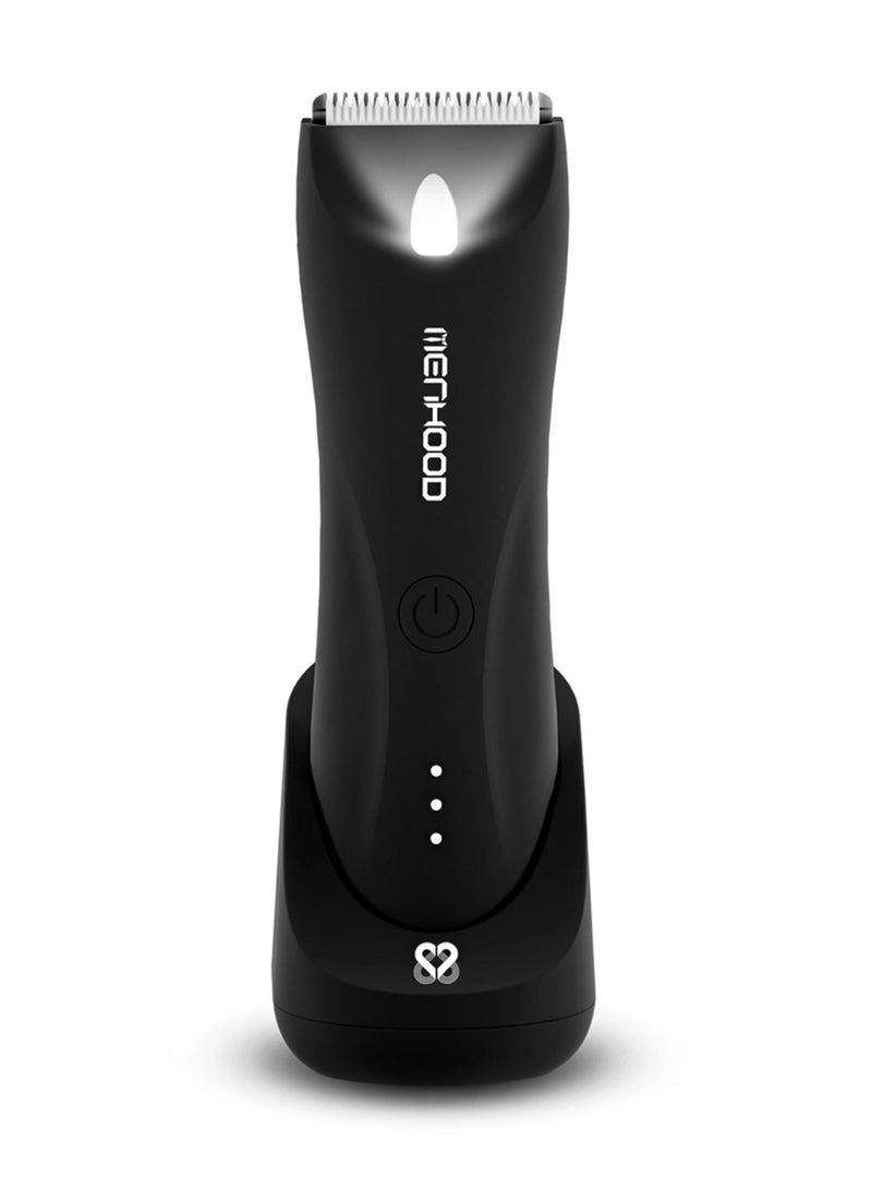 MENHOOD Waterproof Cordless Grooming Trimmer 1.0 Pro Black & Intimate Wash for Men 150ML | Complete Male Grooming Kit | Full Body & Beard Trimmer with 150 Min Runtime | Rechargeable Electric Groomer & Shaver | Tea Tree & Neem Oil Foaming Wash | Anti-Fungal, pH Balanced, Skin Brightening & Long-Lasting Freshness - Image 2